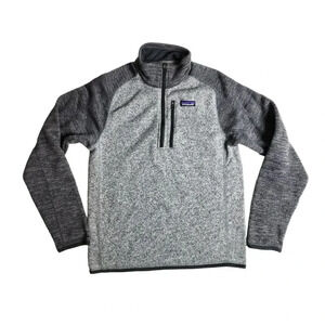 Patagonia Better Sweater 1/4-Zip Knit‎ Fleece Size Small Nickel Forge Gray 25523